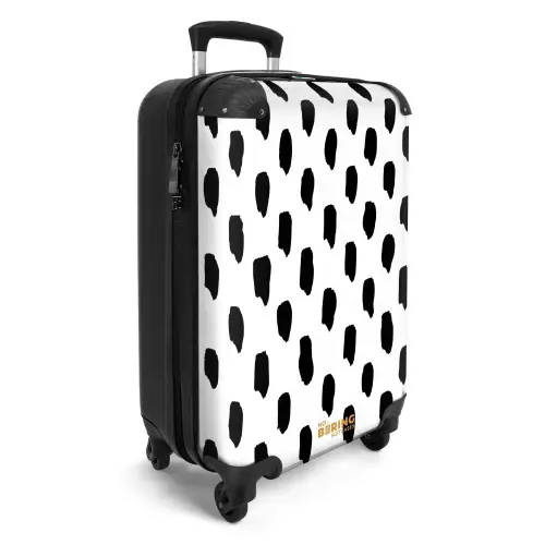 Verticale vlekken op een witte achtergrond NBS - Handbagage koffer - Volwassenen Unisex middel -productfoto_3d