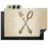 Beige - Vintage - Bestek Inductie beschemer met haakjes klein -3d