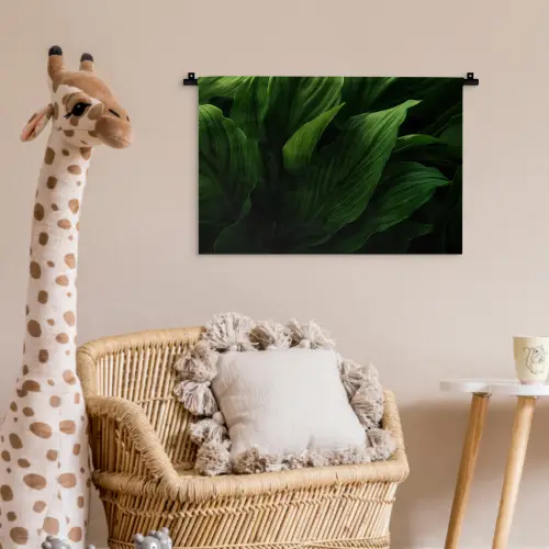 Bladeren - Schaduw - Groen - Textuur Wandkleed katoen klein -wsfeer5_kind