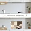 Geometrisch - Geweven structuur - Modern keuken achterwand spatscherm klein -voor_na_NL