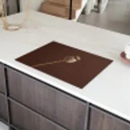Papaverbol - Droogbloem - Bruin - Minimalistisch Inductie beschermer vinyl 3mm klein -sfeer8