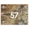 Verweerd hout - Traditioneel Naambord Rechthoek middel -3d