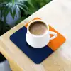 Mango - Vlakken - Bladeren - Oranje onderzetter kurk middel -sfeer5