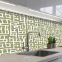 Grafisch - Patroon - Groen keuken achterwand 2 middel 871 -3d_schuin