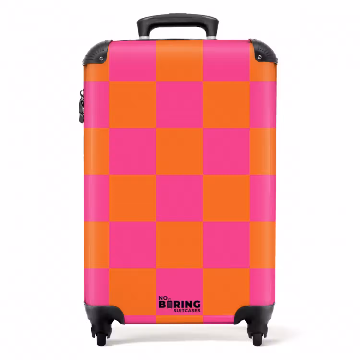 Koffer - Quadrate - Rosa/Orange