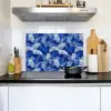 Palmblad - Patroon - Blauw Inductie beschemer met haakjes klein 777 -sfeer2