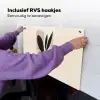 Plant - Beige - Japandi Inductie beschemer met haakjes klein -ky-ophangen-nl