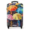 Paraplu's - Schilderij - Kunst - Regenboog NBS - Handbagage koffer - Unisex middel -productfoto_recht