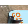 Blauw - Oranje - Tekst Placemat vinyl groot -closeup