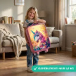 Eenhoorn met kleurrijke bloemen Kinderkoffer - Roze klein -sfeer2_DE