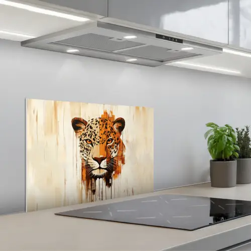 Luipaard - Symmetrisch - Strepen keuken achterwand spatscherm klein -3d_schuin