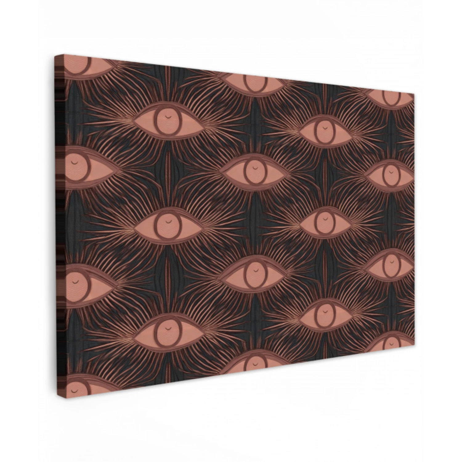 Boheems - Oog - Bruin Tuinposter op houten frame 2 cm dik klein 845 -3d