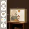 Vormen - Rond - Bladeren - Beige Light Box met batterij (Wandlamp) middel -USP_websiteoverzichtNL