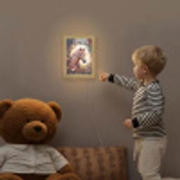 Paard - Natuur - Bloemen - Vlinders - Bos Light Box met kabel (Kinderlampje) klein -sfeer4a_kind