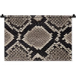 Slangenleer - Patroon - Beige Wandkleed katoen klein -zz3d