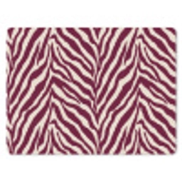 Zebra - Motief - Bordeaux - Rood muismat rubber klein 262 -3d