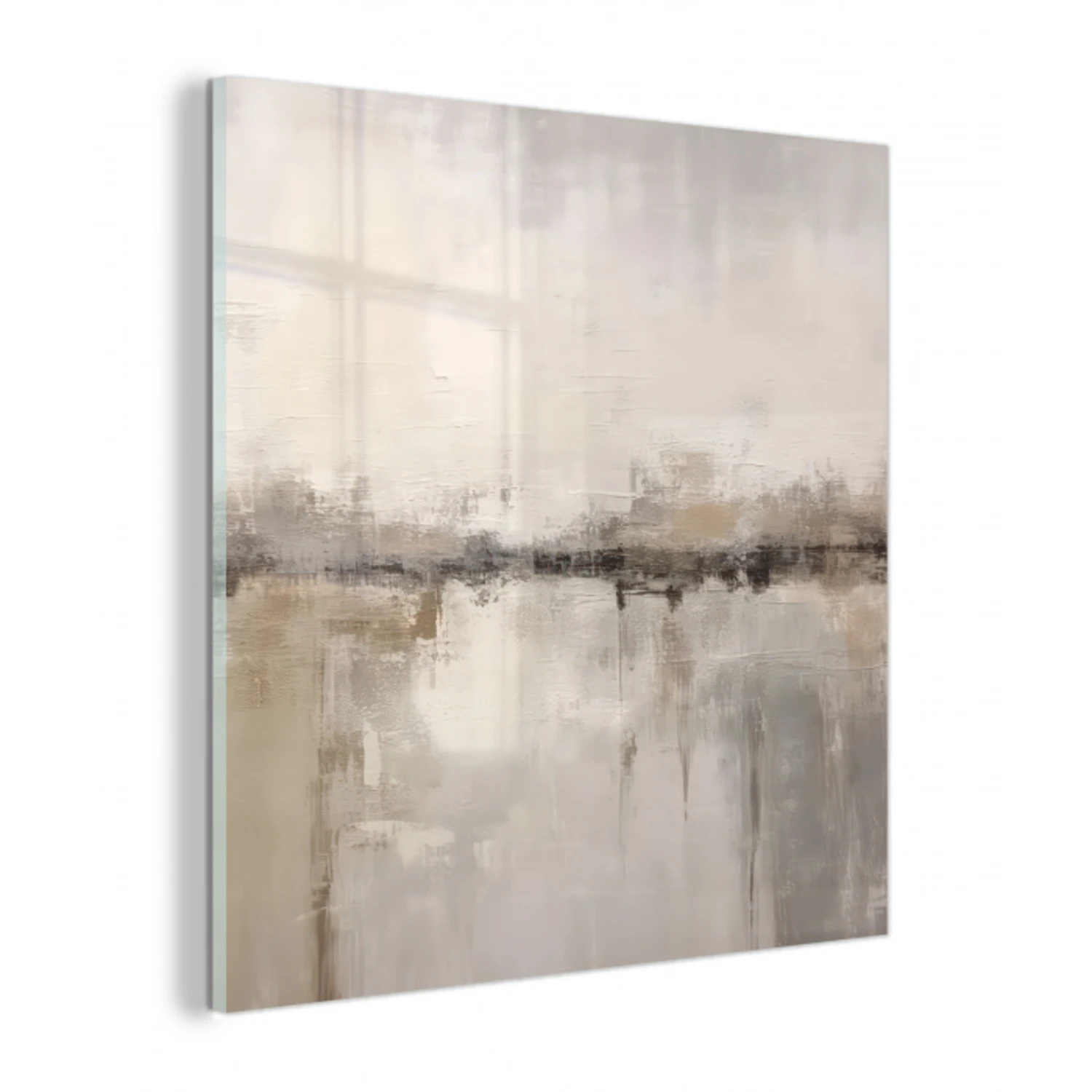 Moderne kunst - Abstract - Beige plexiglas 5mm klein -z3d