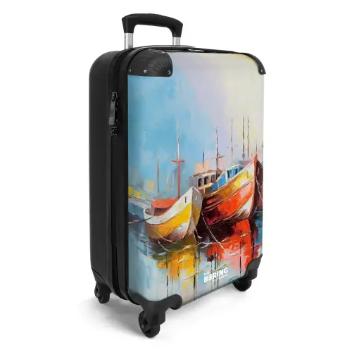 Boten - Kunst - Kleuren - Schilderij NBS - Handbagage koffer - Kinderen Unisex middel -productfoto_3d