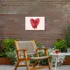 Hart - Rood - Valentijn Tuinposter op houten frame 2 cm dik klein -sfeer3
