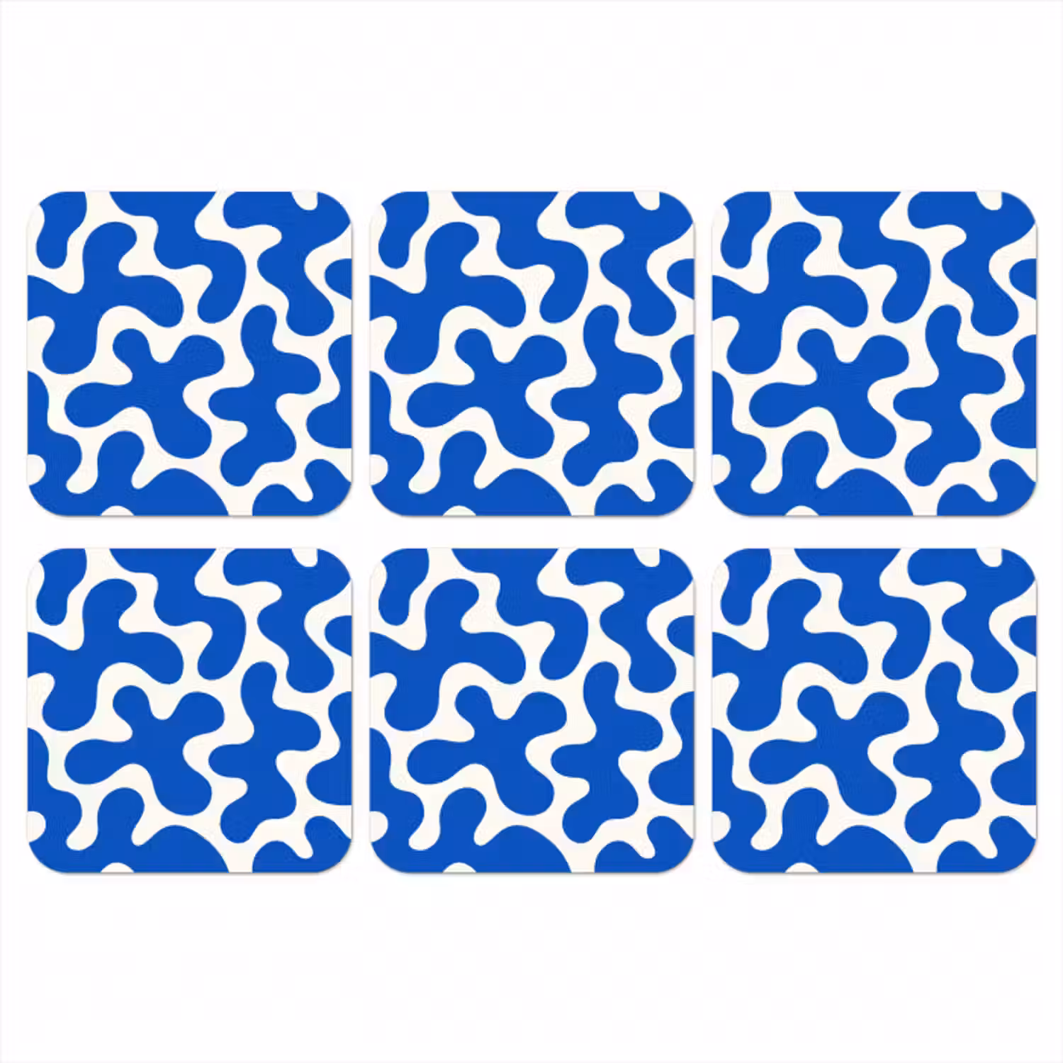 Untersetzer​ - Formen - Abstrakt - Blau - Wellen