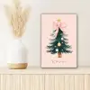 Christmas Season - Kerst - Kerstboom - Roze canvas 2cm klein -sfeer5