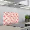 Roze - Bloemenmotief - Wit - Modern keuken achterwand spatscherm klein 900 -3d_schuin