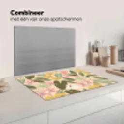 Patroon - Bloemen - Kleurrijk Inductie beschermer vinyl 3mm klein -wsfeer7_website