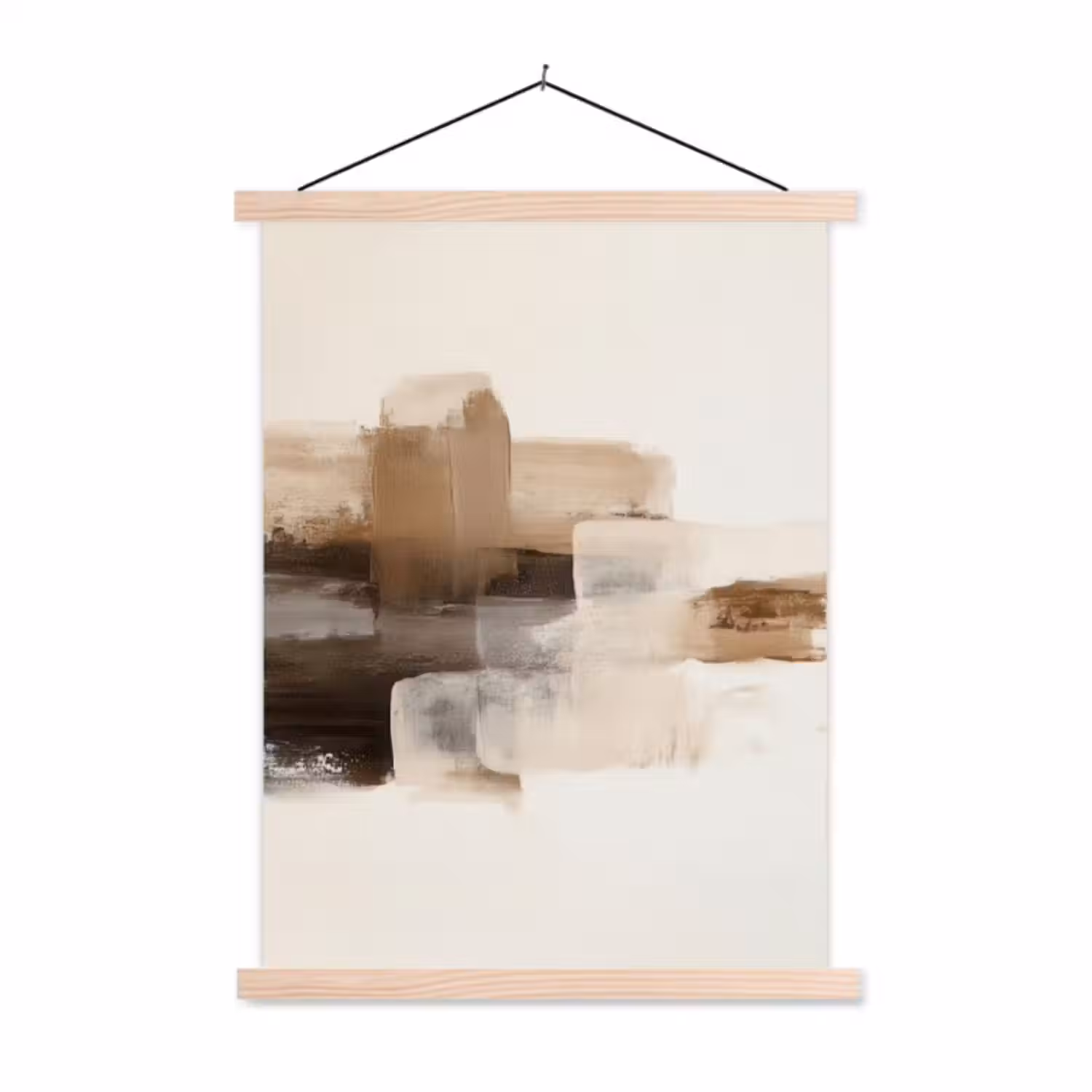 Schoolplaat - Penseelstreken - Abstract landschap - Rust