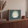 Vogel - Blauw - Vintage Light Box met batterij (Wandlamp) middel -sfeer2
