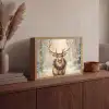 Kerst - Rendier - Winter - Krans Light Box met batterij (Wandlamp) middel -sfeer2