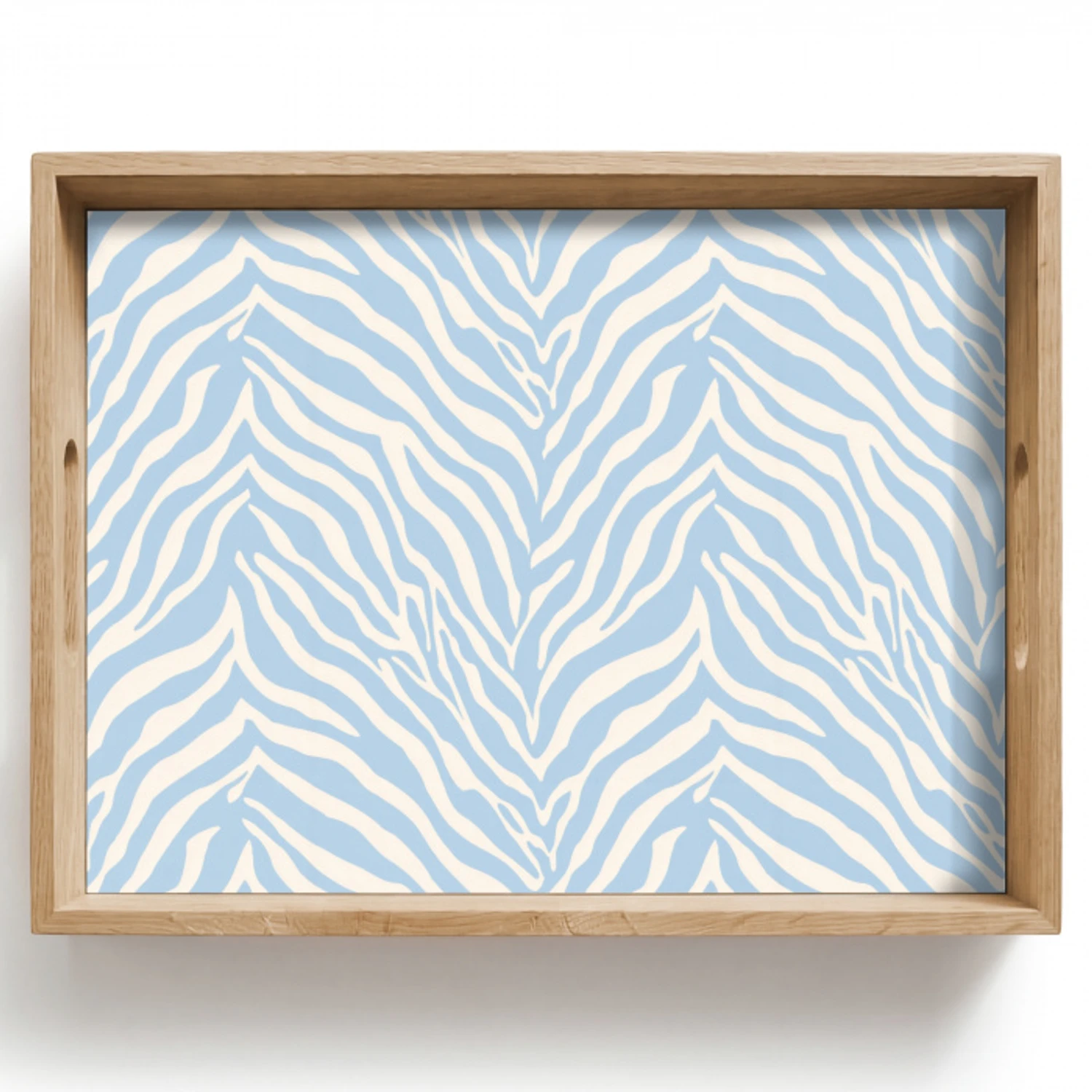 Zebra - Motief - Blauw - Wit Dienblad Rechthoek middel 911 -z3d_shopping