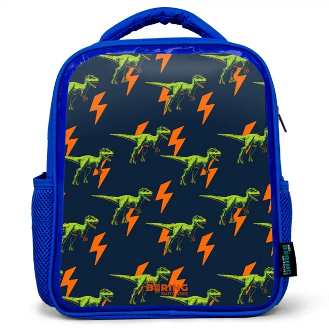 Bliksemsnelle raptors Kinderrugzak - Blauw middel -3d
