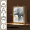 Abstract - Verf - Kunst - Goud Light Box met kabel (Tafellamp) klein -USP_NL