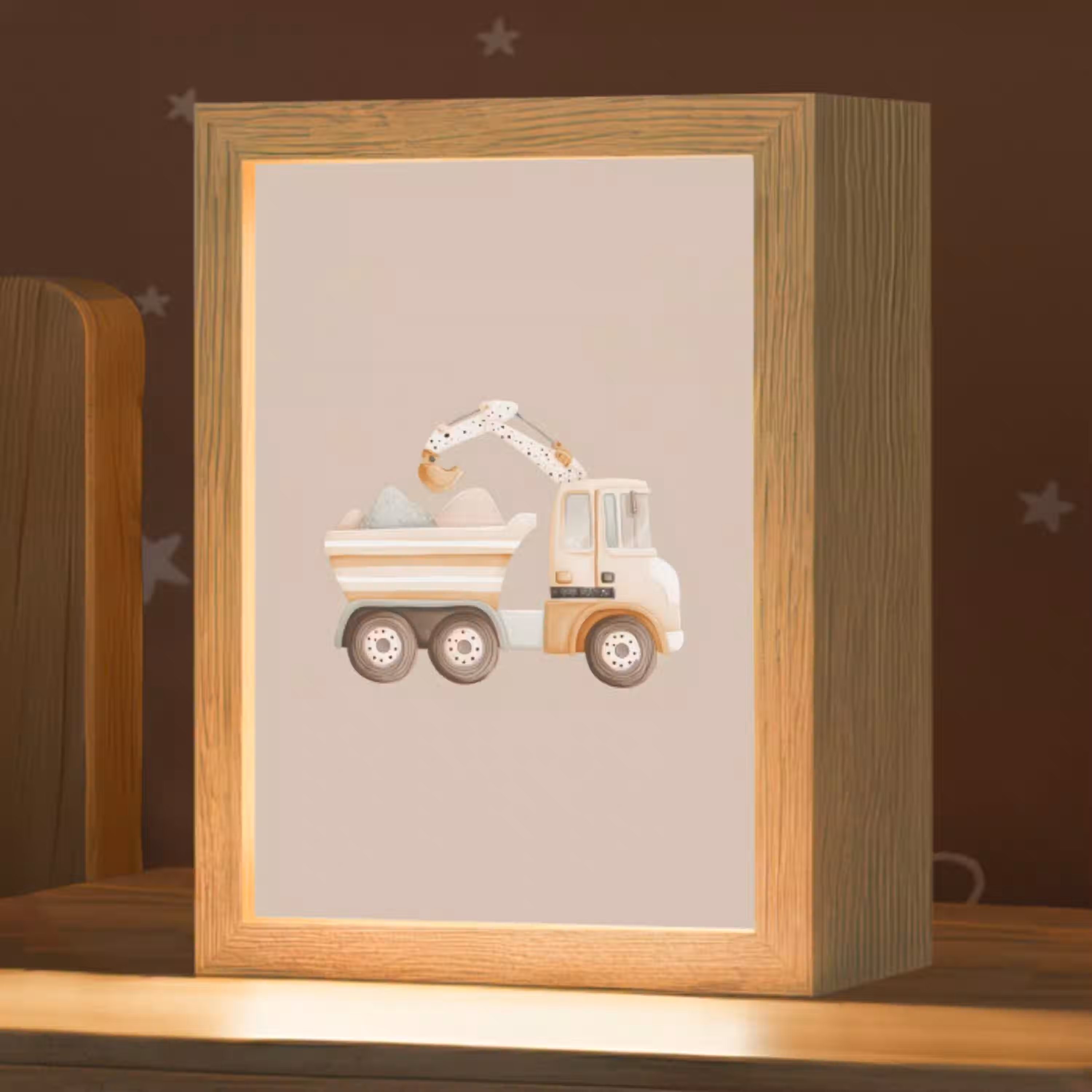 Kiepwagen - Auto - Beige Light Box met kabel klein -zzz_3d_website