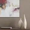Rood - Marmer - Abstract - Goud - Modern PET vilt klein -sfeer6_closeup
