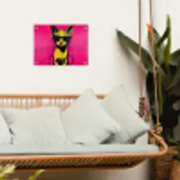 Kat - Art - Zonnebril - Roze tuinposter los doek klein -sfeer7