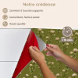Landelijk - Bloemen -  Groen keuken achterwand spatscherm klein 900 -spatscherm_FR