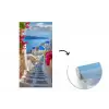 Santorini - Bloemen - Griekenland fotobehang vinyl groot -3d