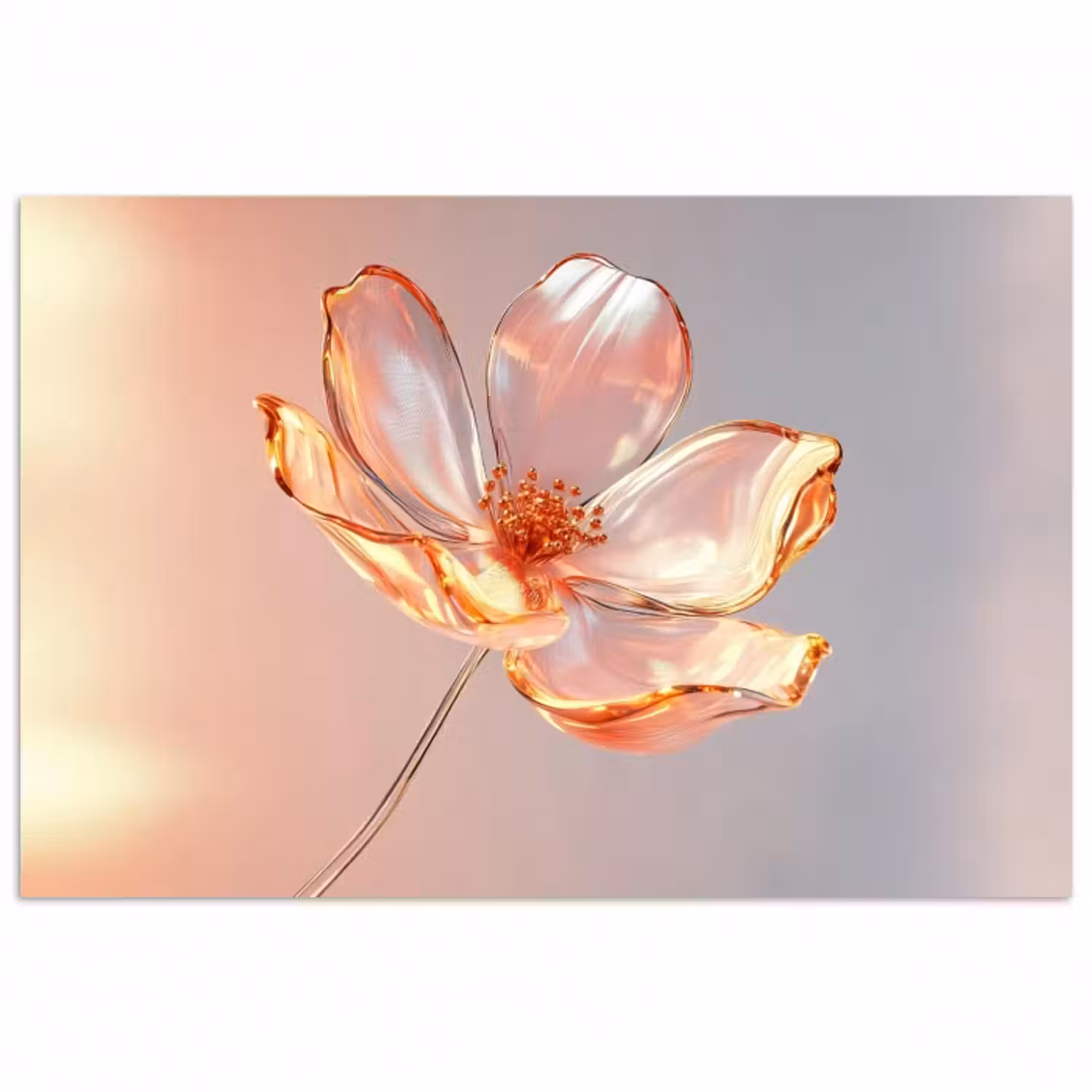 Poster - Gläser - Blume - Rosa