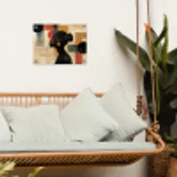 Zijaanzicht - Vrouw - Vormen tuinposter los doek klein -sfeer7