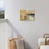 Abstract - Geel - Modern - Beige tuinposter los doek klein -sfeer8