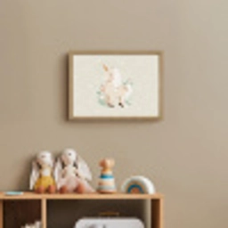Eenhoorn - Bloemen - Stippen Light Box met batterij (Wandlamp kind) middel -sfeer2_kind