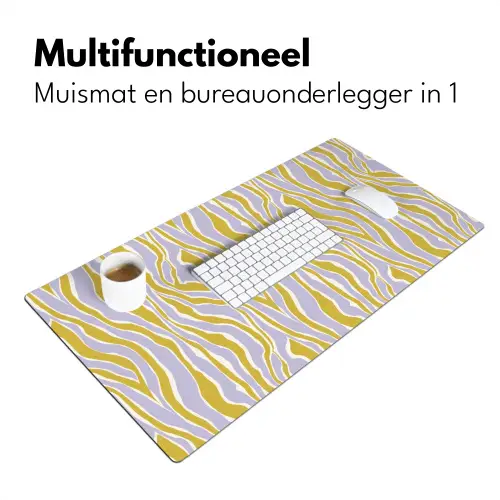 Zebra - Modern - Meerkleurig Muismat XXL klein 681 -sfeer4