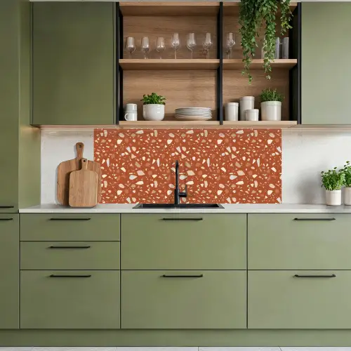 Terrazzo - Patroon - Klei keuken achterwand 2 middel 871 -sfeer3