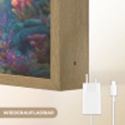 Haai - Onderwaterwereld - Oceaan Light Box met batterij (Wandlamp kind) middel -USP_websiteoplaadbaarDE
