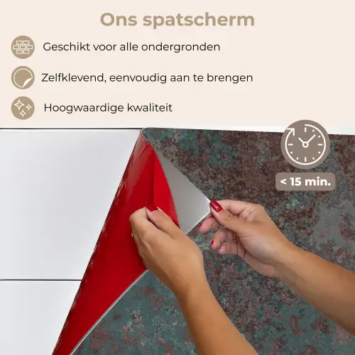 Blauw - Grijs - Roest - Patroon keuken achterwand spatscherm klein 900 -spatscherm_NL