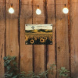 Zonnebloem - Veld - Windmolen tuinposter los doek klein -sfeer1