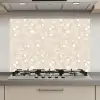 Bladeren - Patroon - Beige - Wit keuken achterwand spatscherm klein 900 -3d_website
