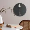Lepel - Zilver - Metaal Akoestische PET Vilt - Rond klein -sfeer3