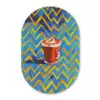 Mok - Koffie - Zigzag - Slagroom Wandcirkel Ovaal Forex klein -3d